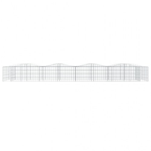 Buet gabion-højbed 600×100×50 cm - galvaniseret jern