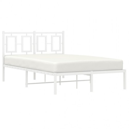 Sengeramme med sengegavl 120 x 200 cm - hvid