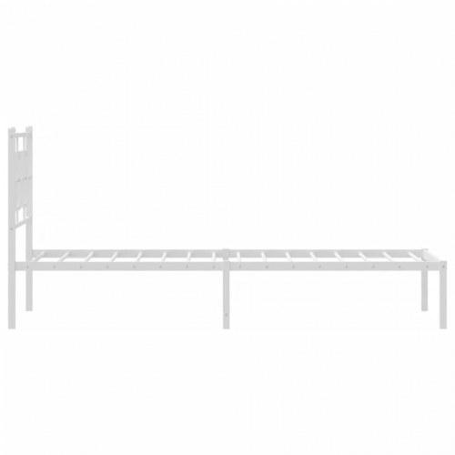 Sengeramme med sengegavl 80x200 cm metal hvid