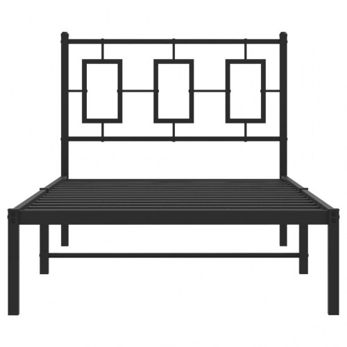 Sengeramme med sengegavl 90 x 200 cm - sort