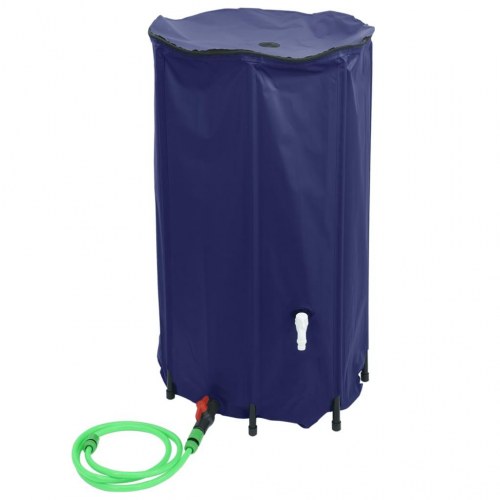 Sammenfoldelig vandtank med hane 250 l - PVC, blå