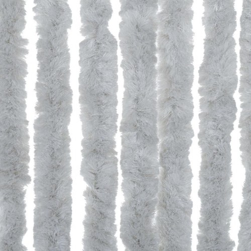Flueforhæng 90×200 cm i chenille - grå insektgardin til dør