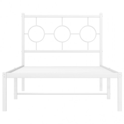 Sengeramme med sengegavl 90 x 190 cm - hvid