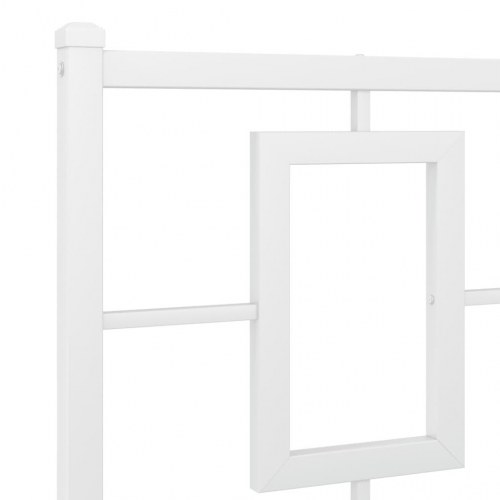 Sengeramme med sengegavl 160x200 cm metal hvid