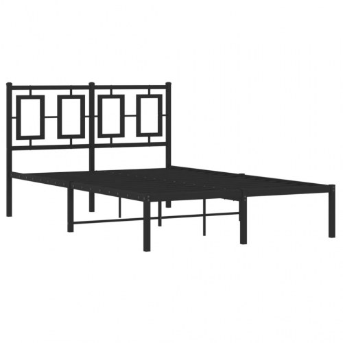 Sengeramme med sengegavl 120 x 200 cm - sort
