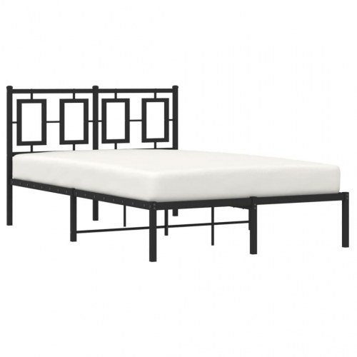 Sengeramme med sengegavl 120 x 200 cm - sort