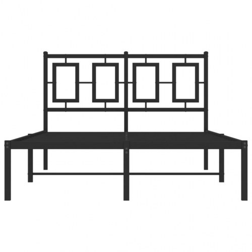 Sengeramme med sengegavl 120 x 200 cm - sort