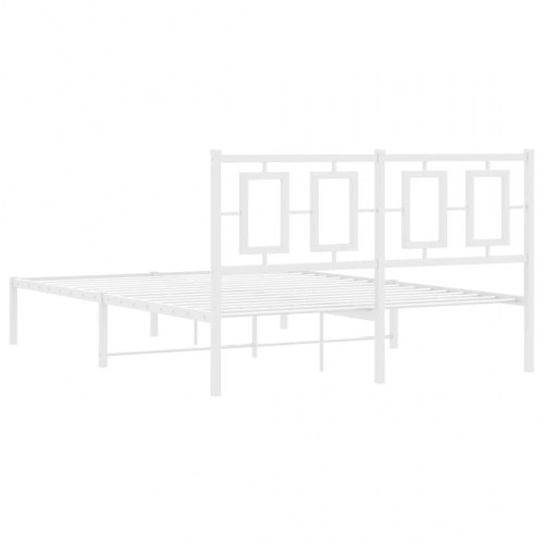 Sengeramme med sengegavl 140 x 200 cm - hvid