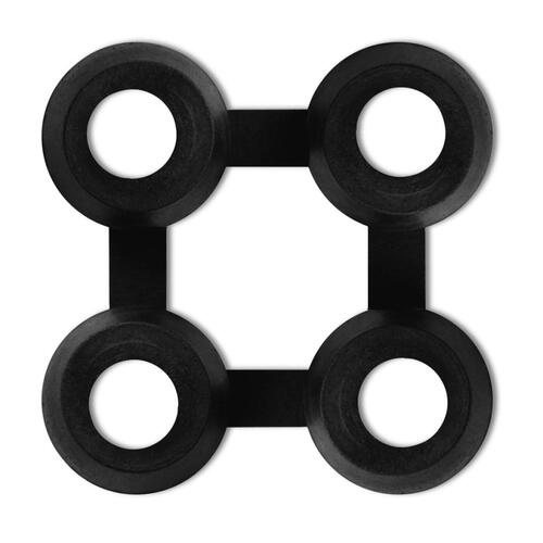 Forbindelsesdel til ringmåtter 10 stk. gummi sort