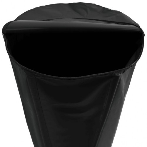 Sammenfoldelig vandtank med hane 1250 l - PVC, sort