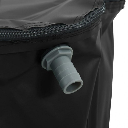 Sammenfoldelig vandtank med hane 1250 l - PVC, sort