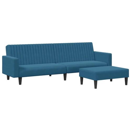 2 personers sofa velour blå