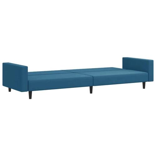 2 personers sofa velour blå