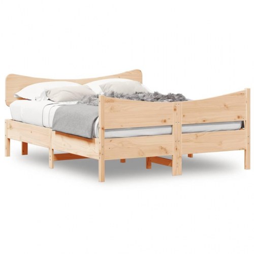 Sengeramme uden madras 160x200 cm massivt fyrretræ