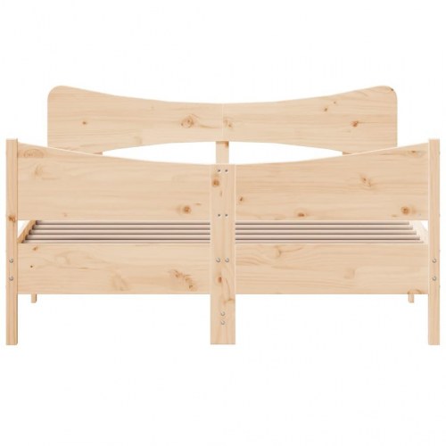 Sengeramme uden madras 160x200 cm massivt fyrretræ