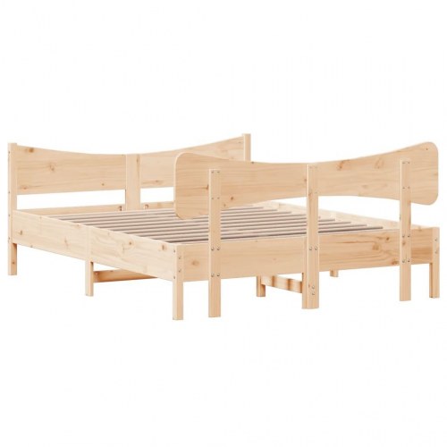Sengeramme uden madras 160x200 cm massivt fyrretræ