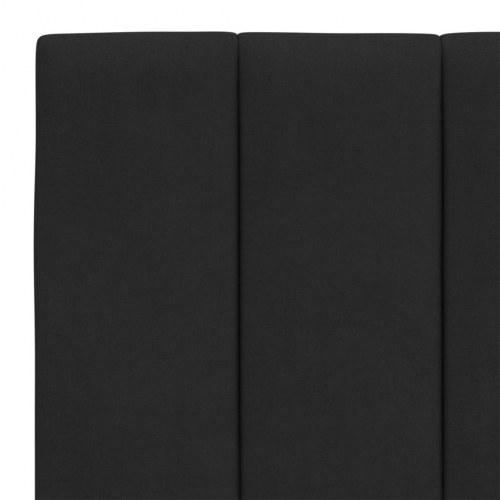 Sengeramme med LED Hanko 140 x 200 cm - sort velour