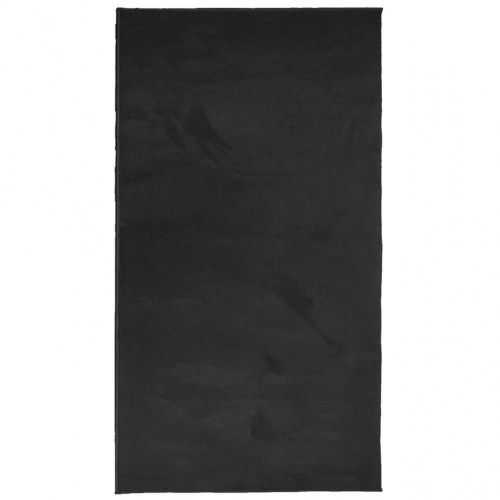 Gulvtæppe OVIEDO 80x150 cm kort luv sort