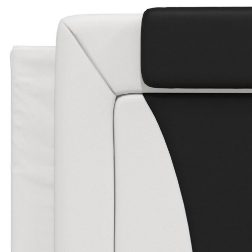 Sengeramme Viana 100 x 200 cm i kunstlæder - sort/hvid
