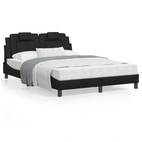 Sengeramme med LED Viana uden madras 120 x 200 cm - sort