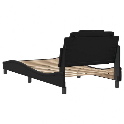 Sengeramme Viana med LED uden madras - sort, 100 x 200 cm