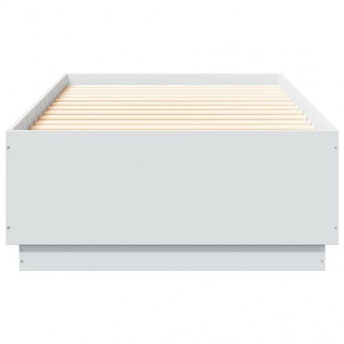 Sengeramme med LED-lys 100 x 200 cm - hvid