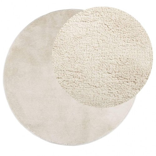 Gulvtæppe OVIEDO Ø 280 cm kort luv beige