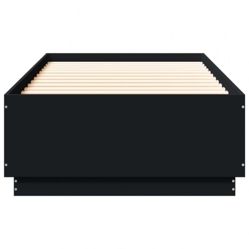 Sengeramme med LED-lys 90 x 200 cm - sort