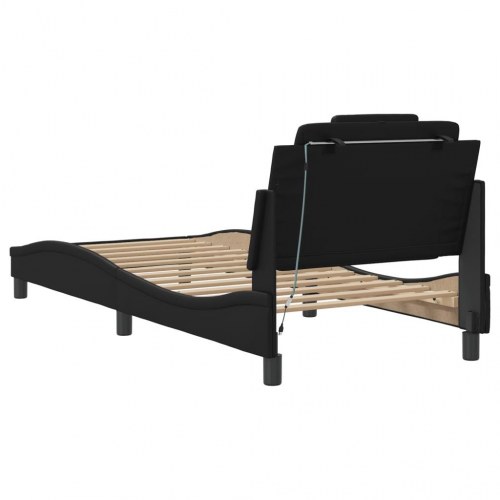 Sengeramme Viana med LED 80 x 200 cm - sort