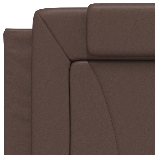 Sengeramme Viana med LED uden madras 90x190 cm brun