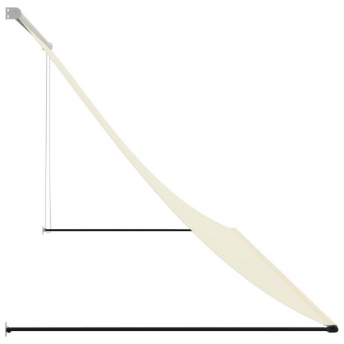Sammenrullelig markise 300 × 150 cm - stof og stål, cremefarvet