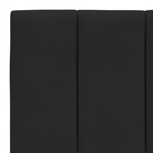 Sengeramme med LED Hanko 100 x 200 cm - sort velour