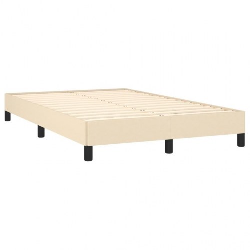 Sengeramme i stof - 120x190 cm, cremefarvet