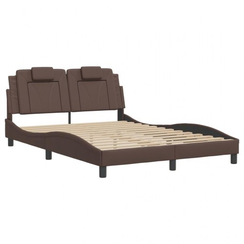 Sengeramme Viana med LED uden madras - brun, 120 x 200 cm