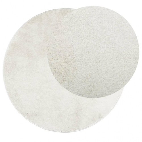 Rundt gulvtæppe OVIEDO Ø 120 cm - creme