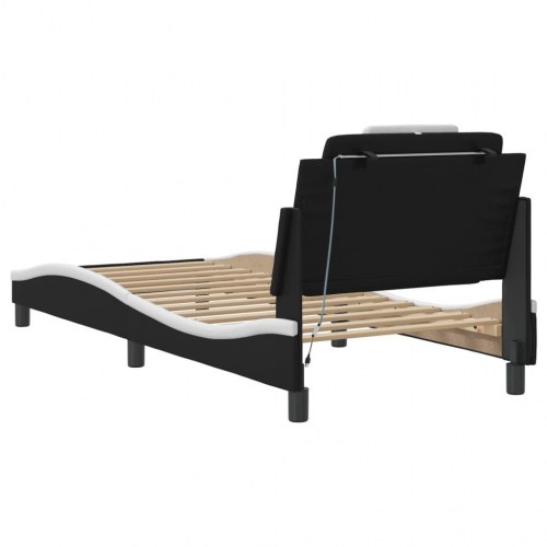 Sengeramme Viana med LED uden madras 80 x 200 cm - sort og hvid