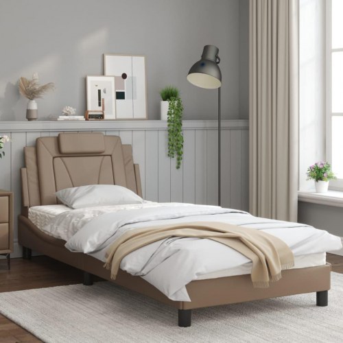 Sengeramme Viana med LED 90 x 190 cm - cappuccino