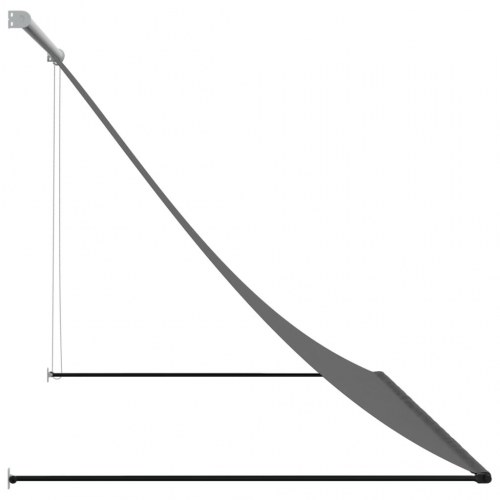 Markise 250x150 cm sammenrullelig stof og stål antracitgrå