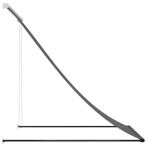 Markise 150x150 cm sammenrullelig stof og stål antracitgrå