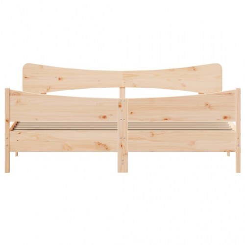 Sengeramme 200 x 200 cm i massivt fyrretræ