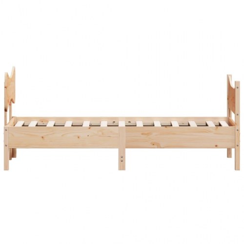 Sengeramme i massivt fyrretræ 75x190 cm - uden madras