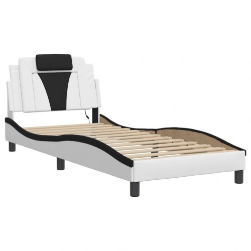 Sengeramme Viana med LED uden madras 90 x 200 cm - hvid/sort