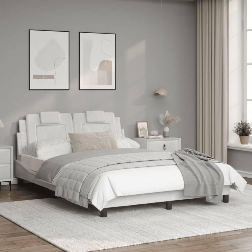Sengeramme Viana med LED uden madras 120 x 200 cm - hvid