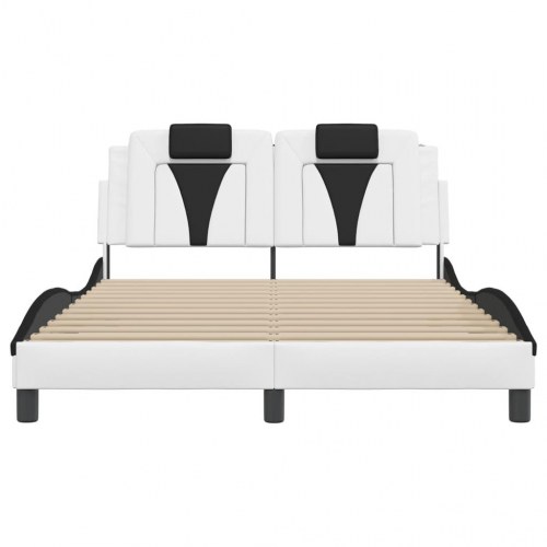 Sengeramme Viana med LED uden madras 120 x 200 cm - hvid/sort
