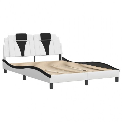 Sengeramme Viana med LED uden madras 120 x 200 cm - hvid/sort