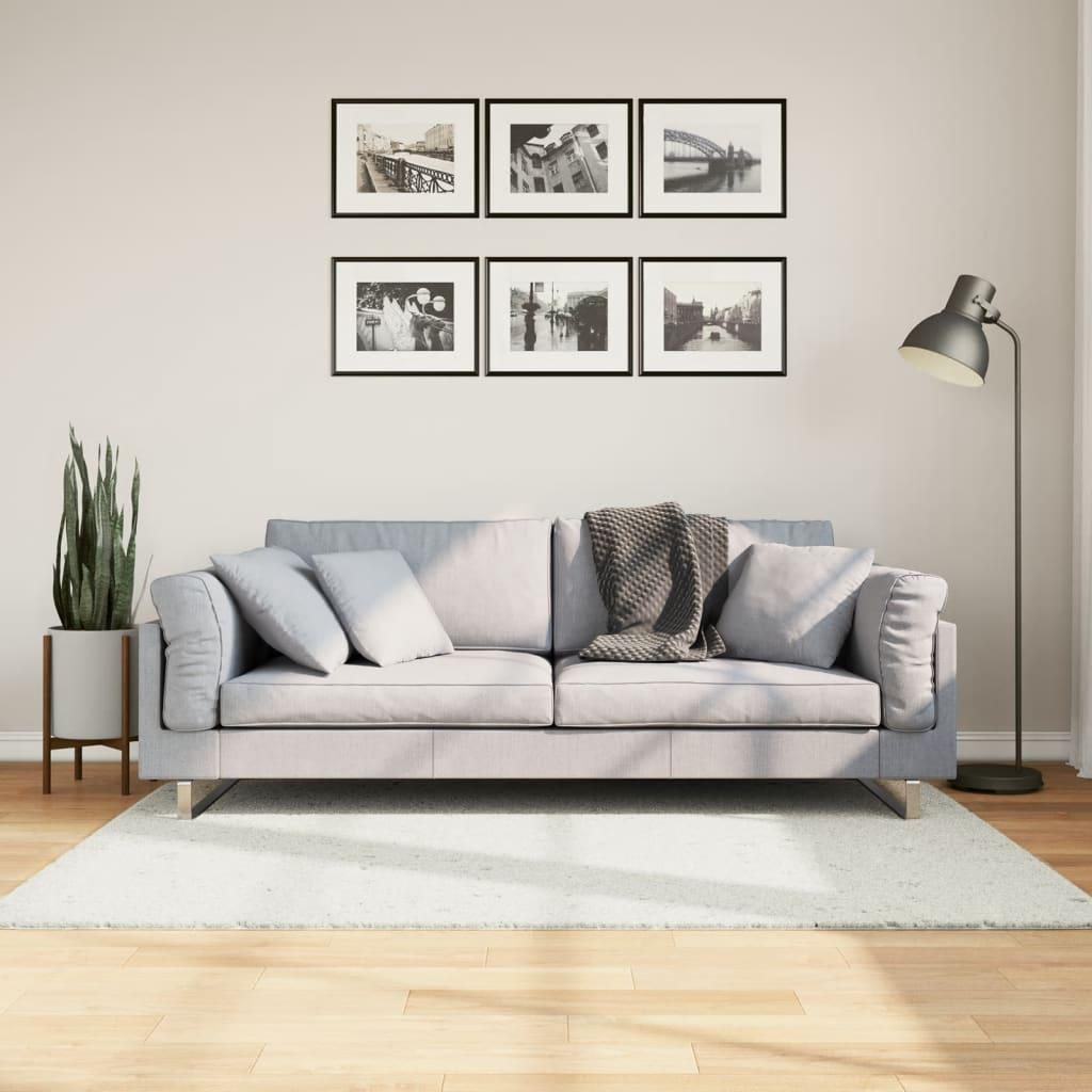 Gulvtæppe OVIEDO 120x170 cm kort luv cremefarvet billede