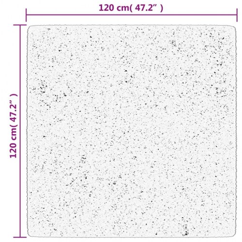 Gulvtæppe OVIEDO 120x120 cm kort luv grå