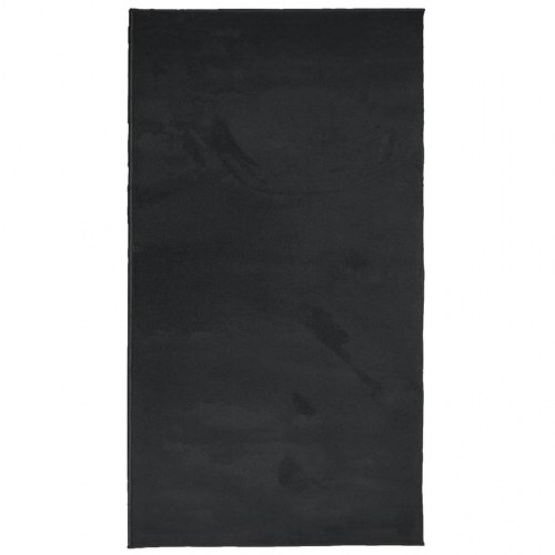 Gulvtæppe OVIEDO 60x110 cm kort luv sort