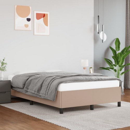 Sengeramme i kunstlæder 120x190 cm - cappuccino