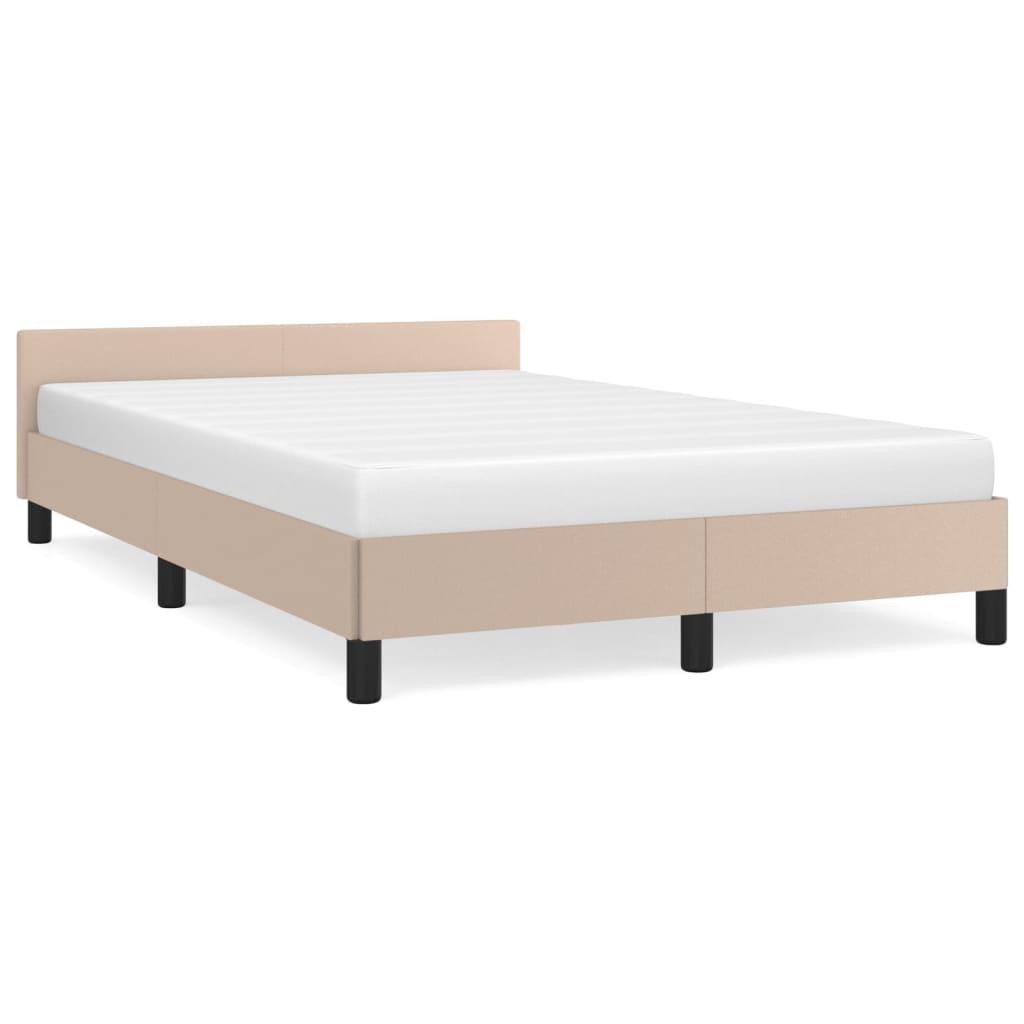 Sengeramme uden madras 120x190 cm cappuccino farvet billede